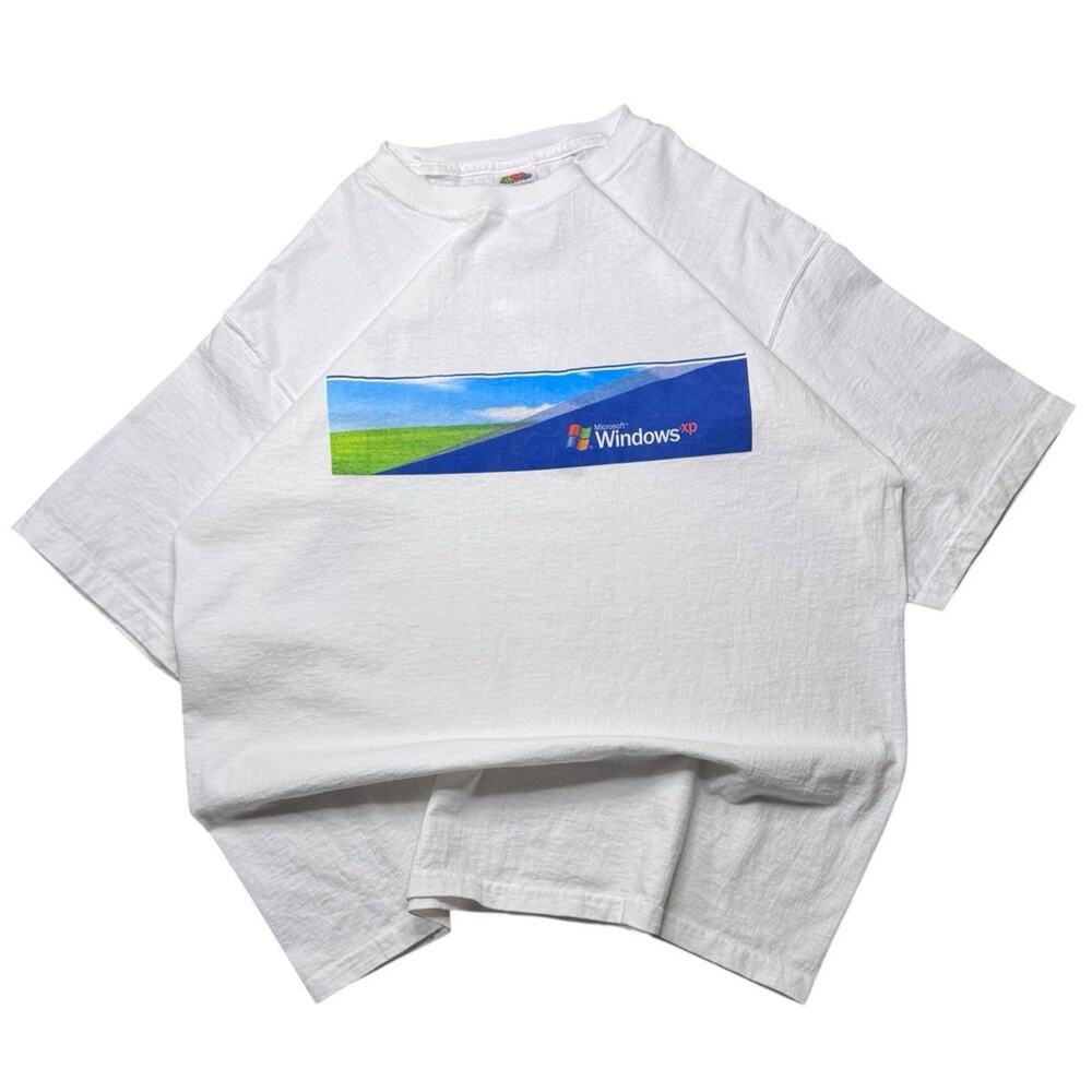 Vintage 2001 Microsoft Windows XP Security T-shirt Men Size XL MADE IN USA